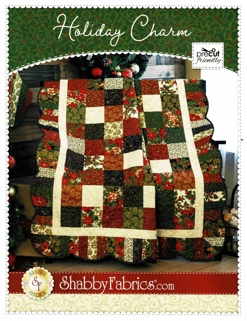 HOLIDAY CHARM Quilt Pattern A PreCut Friendly Pattern Etsy