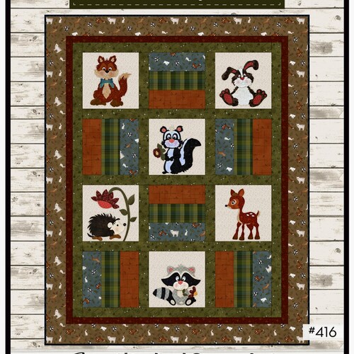 Woodland Flannel Friends Quilt Pattern From the Whole Country Etsy