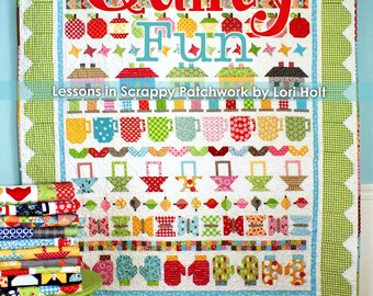 Quilty Fun: Lessons in Scrappy Patchwork *Spiral-bound Project Book* By Lori Holt - It's Sew Emma