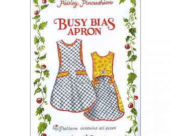 Busy Bias Apron *Sewing Pattern - Ladies & Child Sizes* From: The Paisley Pincushion