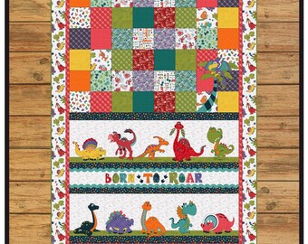 Born to Roar Applique Quilt *Pattern* By: Leanne Anderson - The Whole Country Caboodle