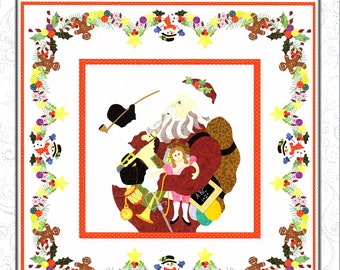Ole Time Santa *Quilted Applique Wall Hanging Pattern* By: Pearl P. Pereira - P3 Designs