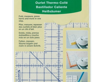 Hot Hemmer Pressing Tool *Fold, Measure, Press Hems & More in One Step* From: Clover Needlecraft