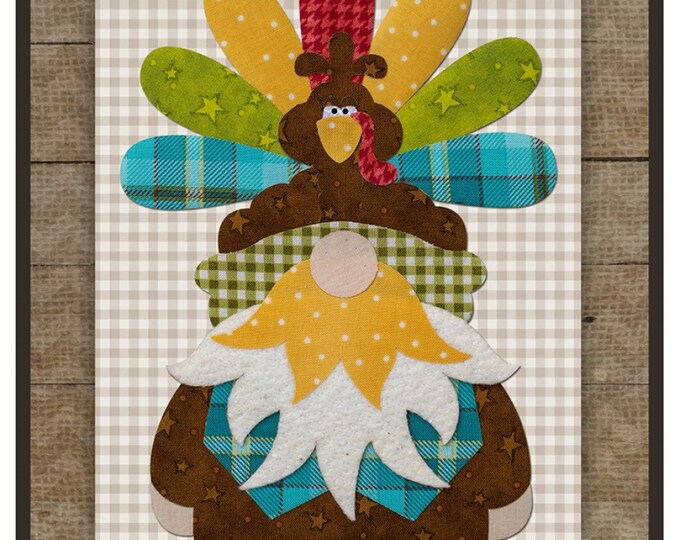Turkey Gnome precut Fusible Applique Pieces By the Whole Country