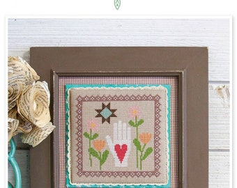 Prim Stitch Series #12 - Hands & Heart to God *Counted Cross Stitch Pattern* From: It's Sew Emma