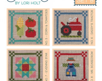 Bee in My Bonnet Stitch Cards - Set B *Counted Cross Stitch Pattern*   By: Lori Holt of Bee In My Bonnet Co