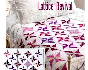 Lattice Revival *Quick Curve Ruler Quilt Pattern* From: Sew Kind of Wonderful