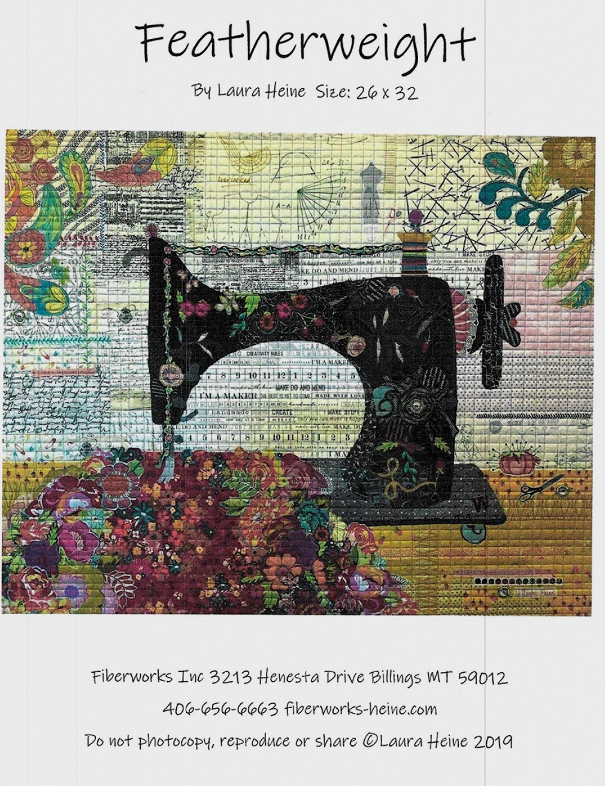 Featherweight *Sewing Machine Collage Quilt Pattern* By Laura Heine