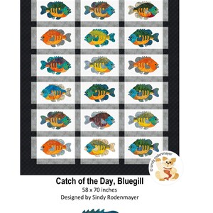 Catch of the Day, Bluegill *Applique Quilt Pattern* By: Sindy Rodenmayer - FatCat Patterns