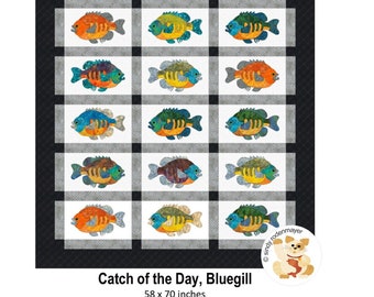 Catch of the Day, Bluegill *Applique Quilt Pattern* By: Sindy Rodenmayer - FatCat Patterns