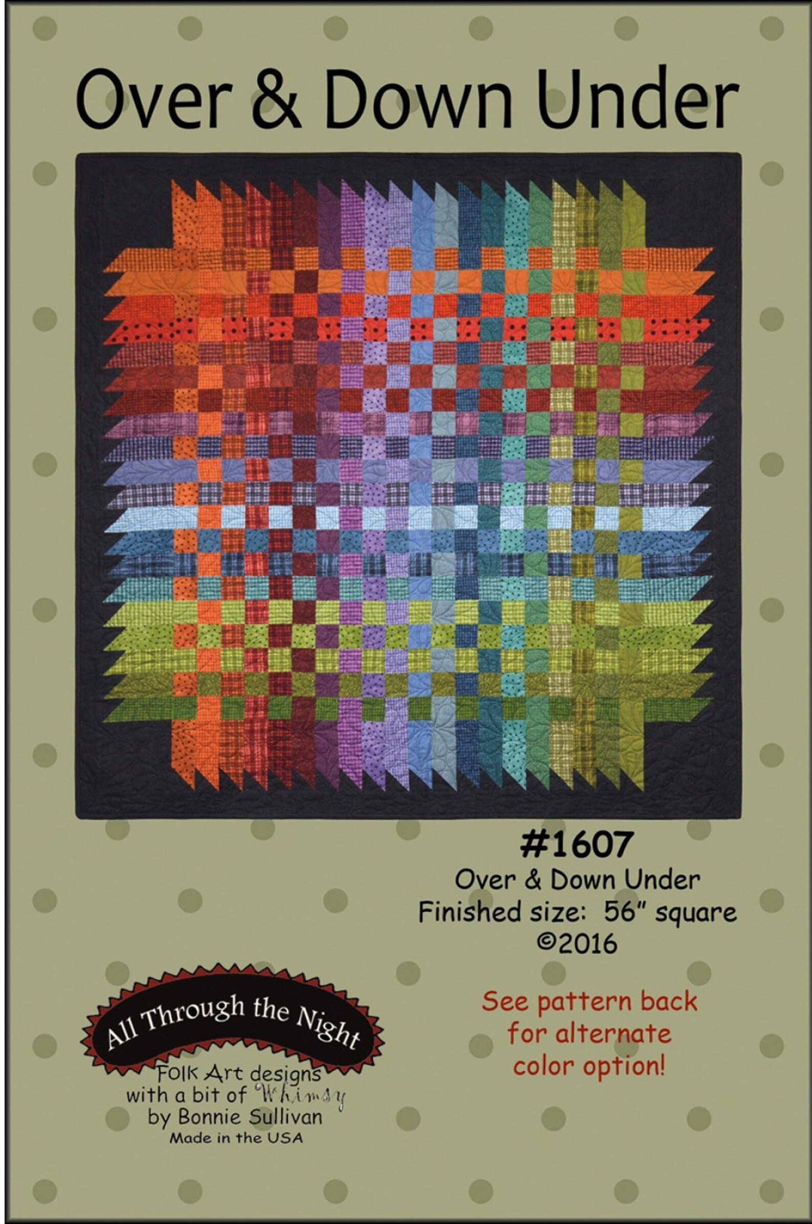 Over & Down Under quilt Pattern By Bonnie Sullivan All Etsy