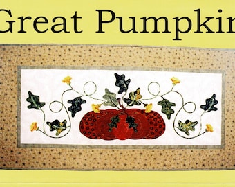 Great Pumpkin *Applique Table Runner Sewing Pattern* By: Pearl P. Pereira - P3 Designs