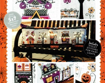 Twilight Boo-Levard Bench Pillow Pattern *Machine Embroidery CD* From: Kimberbell