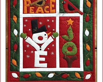 Love Joy Peace *Wall Quilt Kit - Fabric + Pattern* From: Rachel's of Greenfield