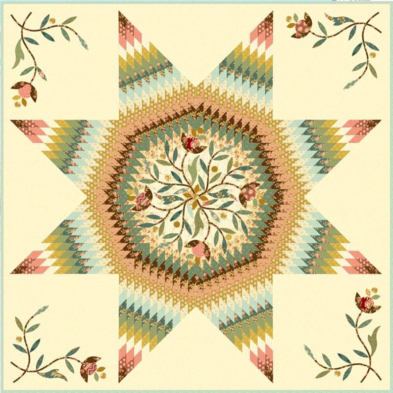 CRYSTAL STAR A Pieced Quilt Pattern By Edyta Sitar Etsy