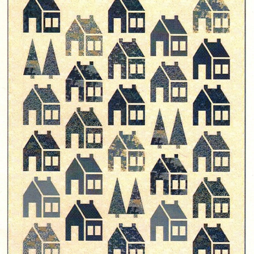 Winter Village Quilt Pattern by Edyta Sitar Laundry Basket Etsy Australia