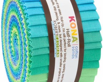 Kona Cotton - Mermaid Shores Palette *Half Jelly Roll - 24 Pieces* From: Kaufman Fabrics