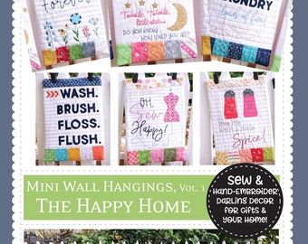 Mini Wal Hangings, Vol. 1 - The Happy Home *Sewing Version* From: Kimberbell  KD189