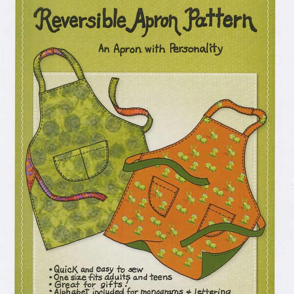 Reversible Apron Pattern  *Butcher Style Reversible Apron with Personality - One Size Fits Most!* From: Mary Mulari Designs