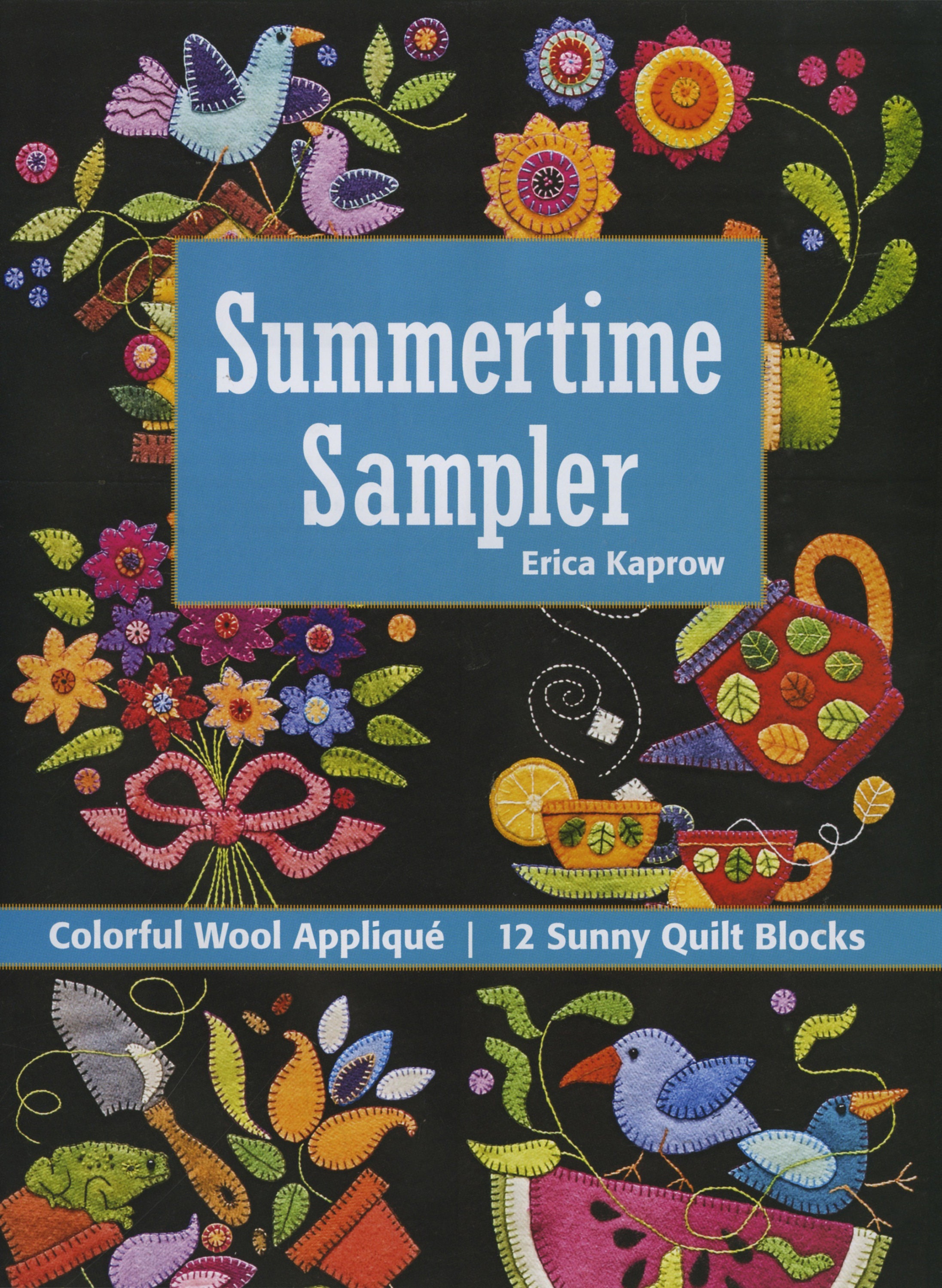 More Back in Stock! WOOL - Twin Size Summertime Sampler, Wool Applique on  Wool Background, Block of the Month or All at Once Kit - Start Anytime! by