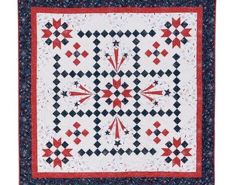 Liberty's Smile *Quilt Kit - Includes "Red, White & Bloom" Fabrics + Pattern* By: Bound to be Quilting, Kimberbell and Maywood Studio