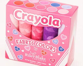 Crayola™ Fat Quarter Box - Valentine *Kaleidoscope Collection* From: Riley Blake Designs