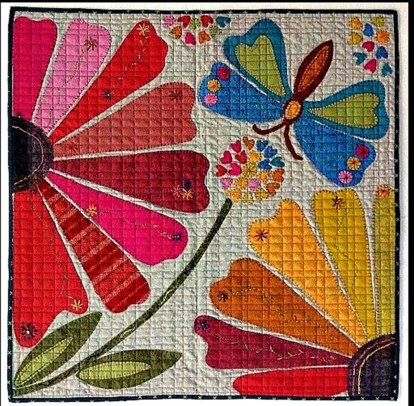 Garden Party applique Quilt Pattern By Laura Heine Etsy