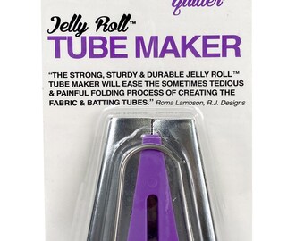 Jelly Roll Tube Maker fold & Sew Fabric and Batting at the Same Time From:  the Gypsy Quilter 