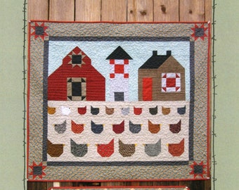 Chicken Farm *Pieced & Applique Wall Quilt and Table Runner Pattern* From: Suzanne's Art House