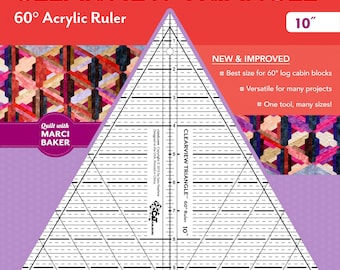 Clearview Triangle *60º Acrylic Ruler - 10"* By:  Marci Baker