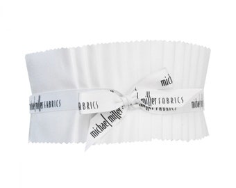 Cotton Couture - Bright White *Jelly Roll - 40 Pieces* By: Michael Miller Fabrics