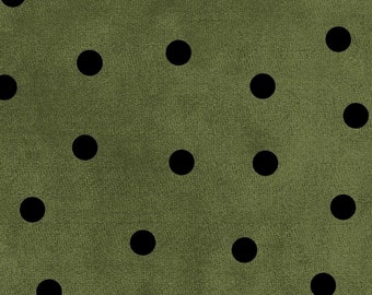 Most Wonderful Time Flannel - Green/Black Big Dot - Woolies Flannel (MASF9214-GJ) By: Bonnie Sullivan - Maywood Studio
