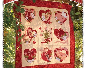 Forever My Valentine  *Pieced & Applique Quilt Pattern* From: Shabby Fabrics