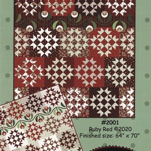 Ruby Red *applique & Piecing Quilt Pattern* By: Bonnie Sullivan ...