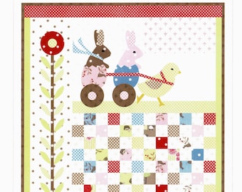 Spring Break *Easy Pieced and Applique Mini Quilt Pattern* From: Bunny Hill Designs