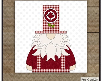 July Gnome (Canada) *Pre-Cut Fusible Applique Pieces* From: The Whole Country Caboodle