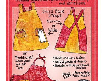 Viola Apron Pattern *Reversible Apron With Personality!* From: Mary Mulari Designs