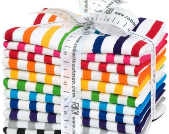 Dot and Stripe Delights - Stripe Colorstory *Fat Quarter Bundle - 11 Pieces* From:  Robert Kaufman Fabrics