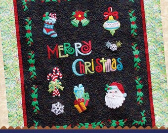 Holly Jolly Christmas *Quilt Machine Embroidery CD* From: Lunch Box Quilts