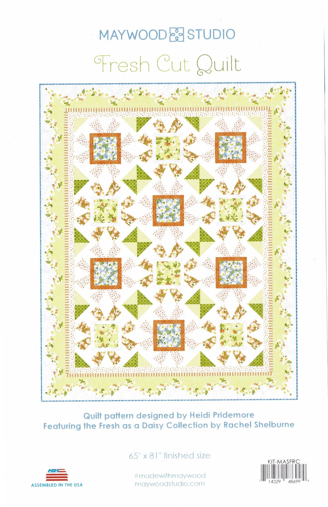 Fresh Cut quilt Kit Fabrics Pattern From Maywood Studio Etsy