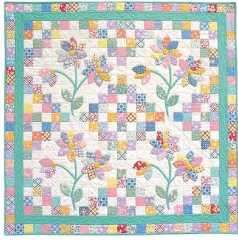 Oopsie Daisy pieced & Applique Quilt Pattern by Darlene - Etsy