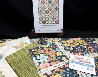 Summer Waltz *Quilt Kit - Includes "Sunlit Blooms" Fabric Collection + Pattern* From: Maywood Studio