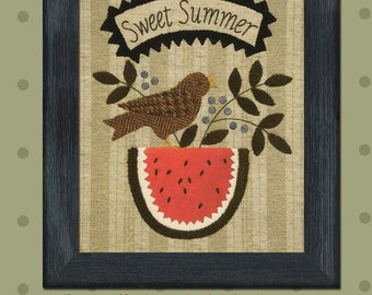 Sweet Summer (July) *Applique Project - Includes Pre-Printed Fabric & Pattern* By: Bonnie Sullivan - All Through the Night