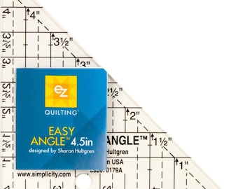 Easy Angle Triangle Ruler **45 Degree 4-1/2inch** By: Sharon Hultgren - EZ Quilting  882670179A
