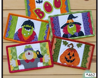 Hallows Eve Mug Rugs *Applique Pattern* By: The Whole Country Caboodle