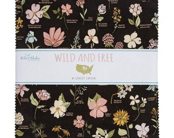 Wild and Free *Layer Cake (10x10) - 42 Pieces* By: Gracey Larson & Riley Blake Designs