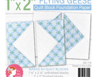 Flying Geese 1" x 2" Quilt Block Foundation Paper *42 sheets per pad* From: It's Sew Emma