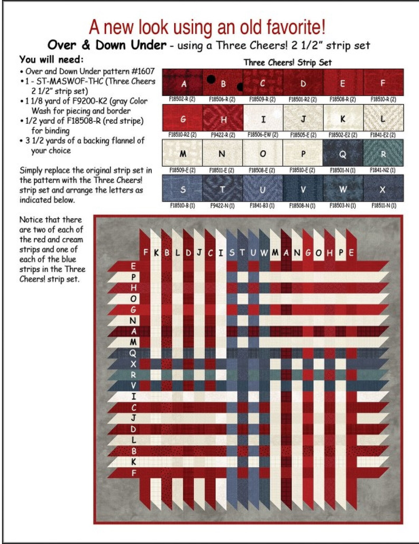 Over & Down Under quilt Pattern By Bonnie Sullivan All Etsy