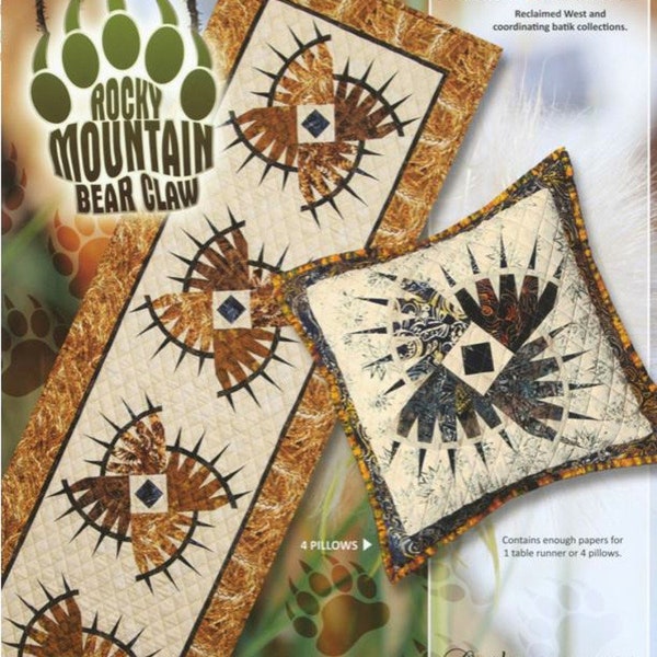 Rocky Mountain Bear Claw *Foundation Paper Piecing Table Runner Pattern and/or Replacement Papers* By: Judy Niemeyer - Quiltworx