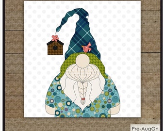 August Gnome *Pre-Cut Fusible Applique Pieces* From: The Whole Country Caboodle